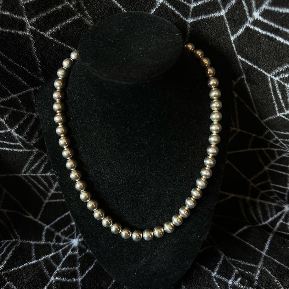 Sterling silver ball necklace